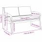Preview: Gartenbank mit Kissen 115x70x72 cm aus massivem Akazienholz