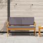 Preview: ARDEBO.de - Gartenbank mit Kissen 115x70x72 cm aus Akazienholz