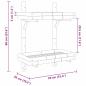 Preview: Wandregal 2-stufig 45x26x60 cm Bambus