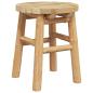Preview: Niedriger Hocker Rund Ø30x36 cm aus Bambus