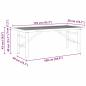 Preview: Couchtisch Braun 110 x 50 x 43 cm Bambus