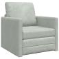 Preview: Boden-Sofa Einzelnes Convertible Samt 74x77x81 cm Hellgrau