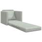 Preview: Boden-Sofa Einzelnes Convertible Samt 74x77x81 cm Hellgrau