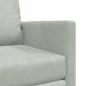 Preview: Boden-Sofa Einzelnes Convertible Samt 74x77x81 cm Hellgrau