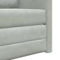 Preview: Boden-Sofa Einzelnes Convertible Samt 74x77x81 cm Hellgrau