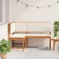 Preview: Garten-Eckbank mit Kissen 140x100x91 cm Massivholz Akazie