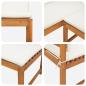 Preview: Garten-Eckbank mit Kissen 140x100x91 cm Massivholz Akazie