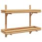 Preview: Wandregal 2-stufig 75x26x60 cm Bambus