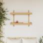 Preview: Wandregal 2-stufig 75x26x60 cm Bambus