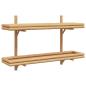 Preview: Wandregal 2-stufig 100x26x60 cm Bambus
