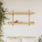 Preview: Wandregal 2-stufig 100x26x60 cm Bambus