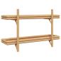 Preview: Wandregal 2-stufig 100x26x60 cm Bambus