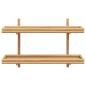 Preview: Wandregal 2-stufig 100x26x60 cm Bambus