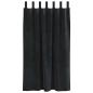 Preview: Verdunkelungsvorhänge mit Aufhängeschlaufen 2 Stück Schwarz Samt