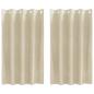 Preview: Verdunkelungsvorhänge mit Ösen 2 Stück Creme Samt