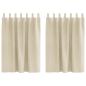 Preview: Verdunkelungsvorhänge mit Schlaufen 2 Stück Creme Samt