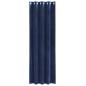 Preview: Verdunkelungsvorhänge mit Ösen 2 Stück Dunkelblau Samt