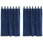 Preview: Verdunkelungsvorhänge mit Schlaufen 2 Stück Dunkelblau Samt