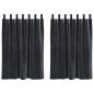 Preview: Verdunkelungsvorhänge mit Hängeleisten 2 Stück Dunkelgrau Samt