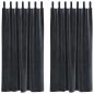 Preview: Verdunkelungsvorhänge mit Schlaufen 2 Stück Dunkelgrau Samt