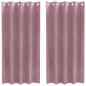 Preview: Verdunkelungsvorhänge mit Ösen 2 Stück Dunkelrosa Samt