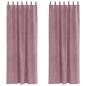 Preview: Verdunkelungsvorhänge mit Schlaufen 2er Set Dunkelrosa Samt