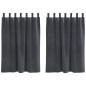 Preview: Verdunkelungsvorhänge mit Aufhängeschlaufen 2 Stück Hellgrau Velours