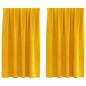 Preview: Verdunkelungsvorhänge mit Kräuselband 2 Stück Senfgelb Samt