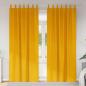 Preview: ARDEBO.de - Verdunkelungsvorhänge mit Aufhängeschlaufen 2 Stück Senfgelb Samt