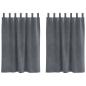 Preview: Verdunkelungs-Vorhänge mit Aufhängeschlaufen 2 Stk Super Hellgrau Samt