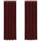Preview: Verdunkelungsvorhänge mit Ösen 2 Stück Weinrot Samt