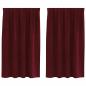Preview: Verdunkelungsvorhänge mit Volant 2 Stück Weinrot Samt