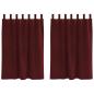 Preview: Verdunkelungsvorhänge mit Aufhängeschlaufen 2 Stück Weinrot Samt