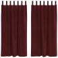 Preview: Verdunkelungsvorhänge mit Aufhängeschlaufen 2 Stück Weinrot Velours
