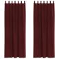 Preview: Verdunkelungsvorhänge mit Aufhängeschlaufen 2 Stück Weinrot Velours
