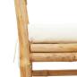Preview: Gartenbank mit Kissen 110 cm aus Bambus