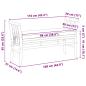 Preview: Gartenbank mit Kissen 110 cm aus Bambus