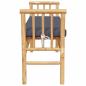 Preview: Gartenbank mit Kissen 110 cm aus Bambus