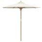 Preview: Garten-Schirm Creme Weiß 217x230 cm Bambus
