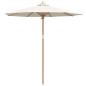 Preview: Gartenparasol Cremeweiß 240x260 cm aus Bambus