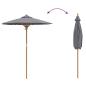 Preview: Garten-Sonnenschirm dunkelgrau 180x230 cm aus Bambus