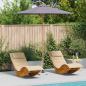 Preview: ARDEBO.de - Gartenparasol Dunkelgrau 240x260 cm aus Bambus