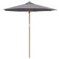 Preview: Gartenparasol Dunkelgrau 240x260 cm aus Bambus