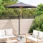Preview: Gartenparasol Dunkelgrau 240x260 cm aus Bambus
