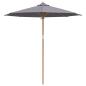 Preview: Gartenparasol Dunkelgrau 240x260 cm aus Bambus