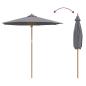 Preview: Gartenparasol Dunkelgrau 240x260 cm aus Bambus