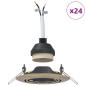 Preview: Lampen Set von 24 Messing 9 cm Messing Einbauleuchten Rund