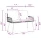 Preview: Gartenbank Schwarz 114x64x78 cm Poly-Rattan