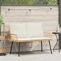 Preview: ARDEBO.de - Gartenbank Natur 114x64x78 cm Poly Rattan