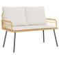 Preview: Gartenbank Natur 114x64x78 cm Poly Rattan
